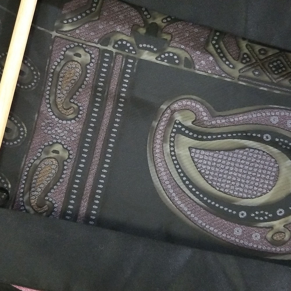 Satin And Velvet Paisley Purple Burnout Patterned Kimono - Picture 8 of 8